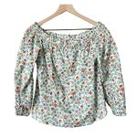 J.Crew Off The Shoulder Blouse in Liberty Art Fabrics Floral Print Size 0 Photo 0