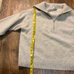 Acne Studios  Sweater Size XS Sadea Wool 3/4 Zip Elbow Patch Natural Ribbed Collr Photo 4