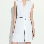 H&M White Mini Dress with Black Trim Photo 0