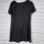 Design Lab Black Short Sleeve Dress with Lace Detail Medium Photo 5