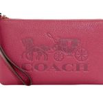 Coach NWT  Large Corner Zip Wristlet In Colorblock With Horse And Carriage Photo 0