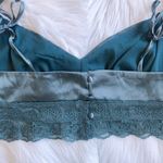 Teal blue satin lace cami bralette, brand new with tag Size M Photo 3