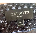 Talbots  Blue Black and light blue Tweed Blazer Jacket Size 10 P‎ Women Photo 1