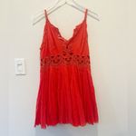 Free People  FP ONE Ilektra Lace Crochet‎ Dress in Red size Small Photo 1