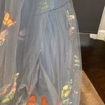 Women’s Blue Dress Embroidered Flowers & Butterflies Corset Back Size 8 **READ Blue Photo 13