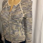 Nic+Zoe tweed jacket zip blazer petite Size S D29 Photo 3