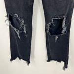 Free People We The Free Women’s Size 25 Black Denim Crop Distressed Jeans Raw Hem Hi-Rise Photo 6