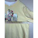 Breckenridge Vintage  Yellow Floral Embroidered Crew Neck Sweatshirt Size XL Photo 9