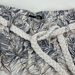 REWASH  Floral Linen Blend Shorts Sz M Boho Braid Tassel Palm Tropical Beachy Photo 2