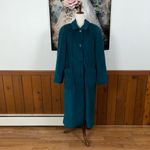 Pretty Vintage 90s Amanda Lee Full Length Teal Dress Coat! Blue Size 12 Photo 4