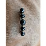 Vintage Handmade Black Beaded Hair Barrette Metal Clip Hair Accessory Updo(1 Pc) Photo 3