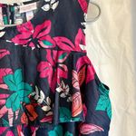 Ingrid and Isabel Floral Cold Shoulder Maternity Top Size XS Casual Loose Navy Blue Photo 4