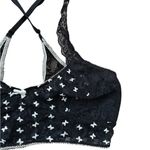 Free People Intimately Flocked Lace Bow Bralette Black Size Large Photo 5