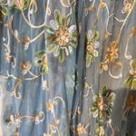 Multiples  Kimono Top Open Mesh Embroidery SZ LG  Sheer Patchwork Boho Fairy Chic Photo 5