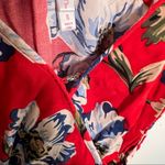 Xhilaration  Sleeveless Romper Red White Floral Photo 12