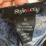 Vintage Baroque Print Top‎ Y2K 2000s 90s Grunge Sz Large Blue Photo 4