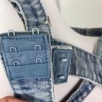 Nichole Lynel Influencer Blue Denim Bralette Medium Festival Rave Photo 7