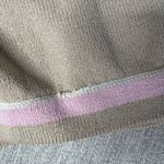 St. John Santana Preppy Classic Knit Sweater Tan Pink Button Up 8 Medium Photo 6