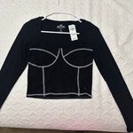 Hollister Black Long Sleeve Baby Tee Photo 0