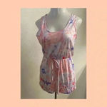 🆕Lightweight Lavender Peach Tie Dye Romper M🆕 Orange Size M Photo 3