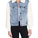 Rebecca Taylor LA VIE DENIM & FAUX FUR JACKET - LIGHT DENIM Size M Photo 12