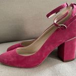 White House | Black Market WHBM Bethanny Heels Pink Suede Chunky Block Heel Ankle Strap Women’s Size 8.5 Photo 8