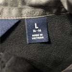 Lands' End Women's Large Black Marinac Fleece Vest Full Zip Sleeveless Photo 3