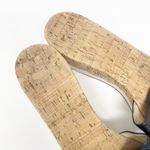 Michael Kors Black Leather Warren Platform Cork Wedge Slide Women's Size 11M Photo 5