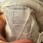 Current/Elliott The Fling White Moto Distressed Slim Boyfriend Patch Jeans 28 Photo 8