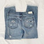 EXPRESS Girlfriend High Rise Ripped Jeans Photo 10