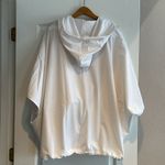 Adidas Tennis Premium Wind Jacket Poncho White Hooded Womens M NWT Loose fit Photo 5