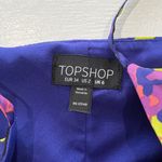 Topshop Colorful Abstract Print Strappy Slip Mini Dress Purple Yellow Size 2 Photo 14