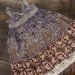 Johnny Was JW Patchwork Dress purple Floral Sleeveless Small Lined Photo 0