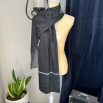 Furla Metallic Knit Scarf, Wool, Black & Gray, Reversible,Designer Luxury, NWT Photo 7