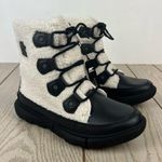 Sorel Explorer II Joan Cozy Leather Faux Shearling Boots 6.5 Black/Sea Salt $165 Photo 0