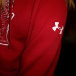 Under Armour Red Wisconsin Sweatshirt Hooded Photo 2