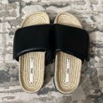 ZARA low heel quilted jute sandals Size 7.5 Photo 2