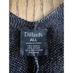 Dillard's All Black Tan Color Block Poncho Open Shawl Ruana One Size fits all Photo 4