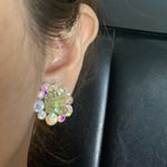 Vintage Aurora Borealis Clip On Earrings Photo 1