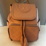 Tory Burch  dusty Pink leather Fleming backpack purse bag gold adjustable straps Photo 2