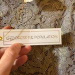 Dress the Population NWT  Ash Metallic Silver & Gold Lace Mini Dress Photo 5