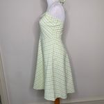 VintageY2k Lime Green Plaid Halter Dress Sz Small Photo 3
