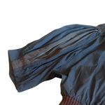 BCBGMAXAZRIA Runway Zip-Down Short Sleeve Jacket Coat Stretch Waist Size Medium Photo 2