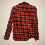 Marine layer  Red Green Check Plaid Button Up Long Sleeve Shirt Women's size XS Photo 4