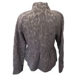 Rebecca Taylor  Wool Angora Blend Animal Print Peplum Jacket Blazer‎ Tan Size 6 Photo 2