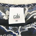 CAbi 5355 Floral Print Short Sleeve Chiffon Peplum Top Blouse Size XS X-Small Photo 5