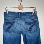 7 For All Mankind Womens Crop Dojo Blue Denim Embroidered 7 Back Pocket Jeans 30 Photo 4