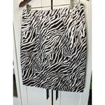 Attention  Women's Pencil Skirt Size 10‎ White Brown Zebra Animal Print Photo 8
