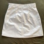 River Island  Stylish White Mini Skirt.  Faux leather.  Size US 2. Photo 1
