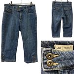 Lee  Just Below the Waist Stretch Denim Cropped Button Cuff Blue Jeans Womens 8 M Photo 1